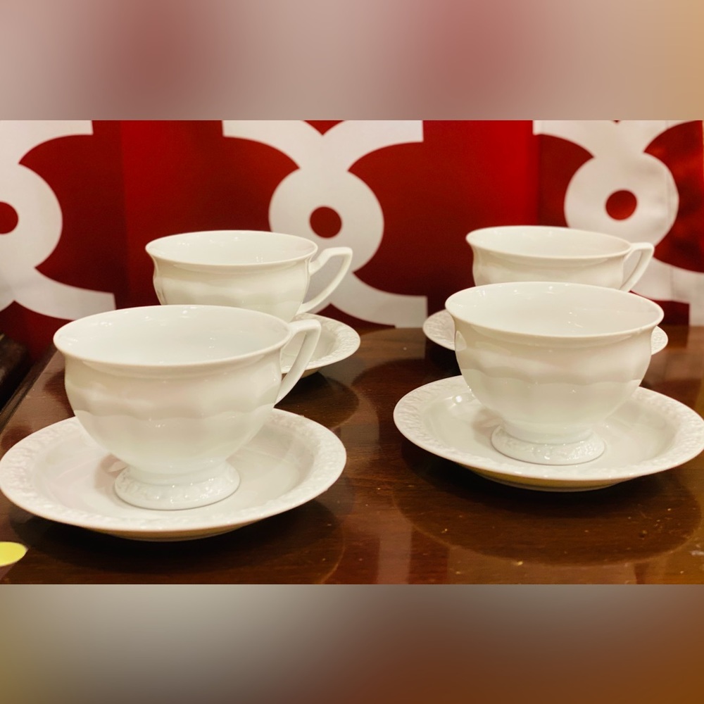 Vintage Rosenthal Continental Classic Tea Cups & Suacers- Maria. Set of 4.